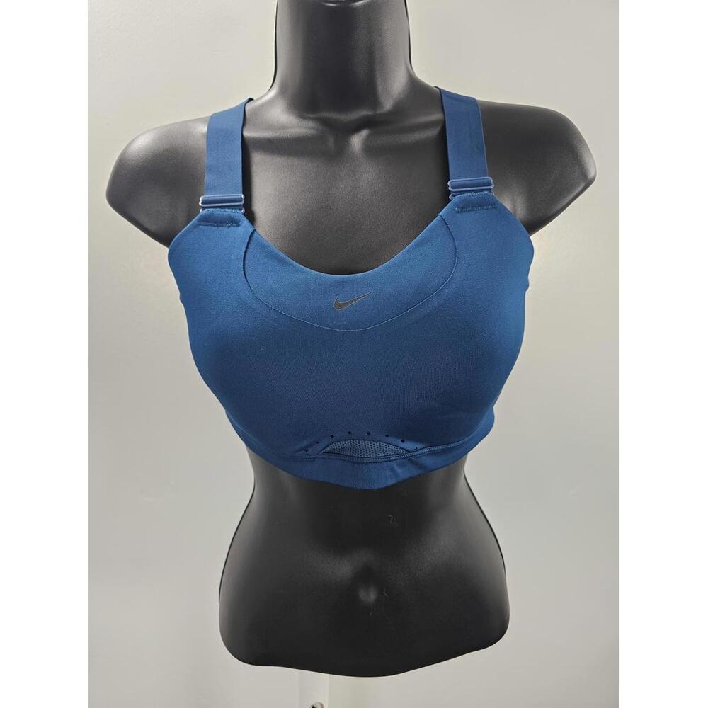 Nike Alpha Teal Blue Sports Bra with Adjustable Straps